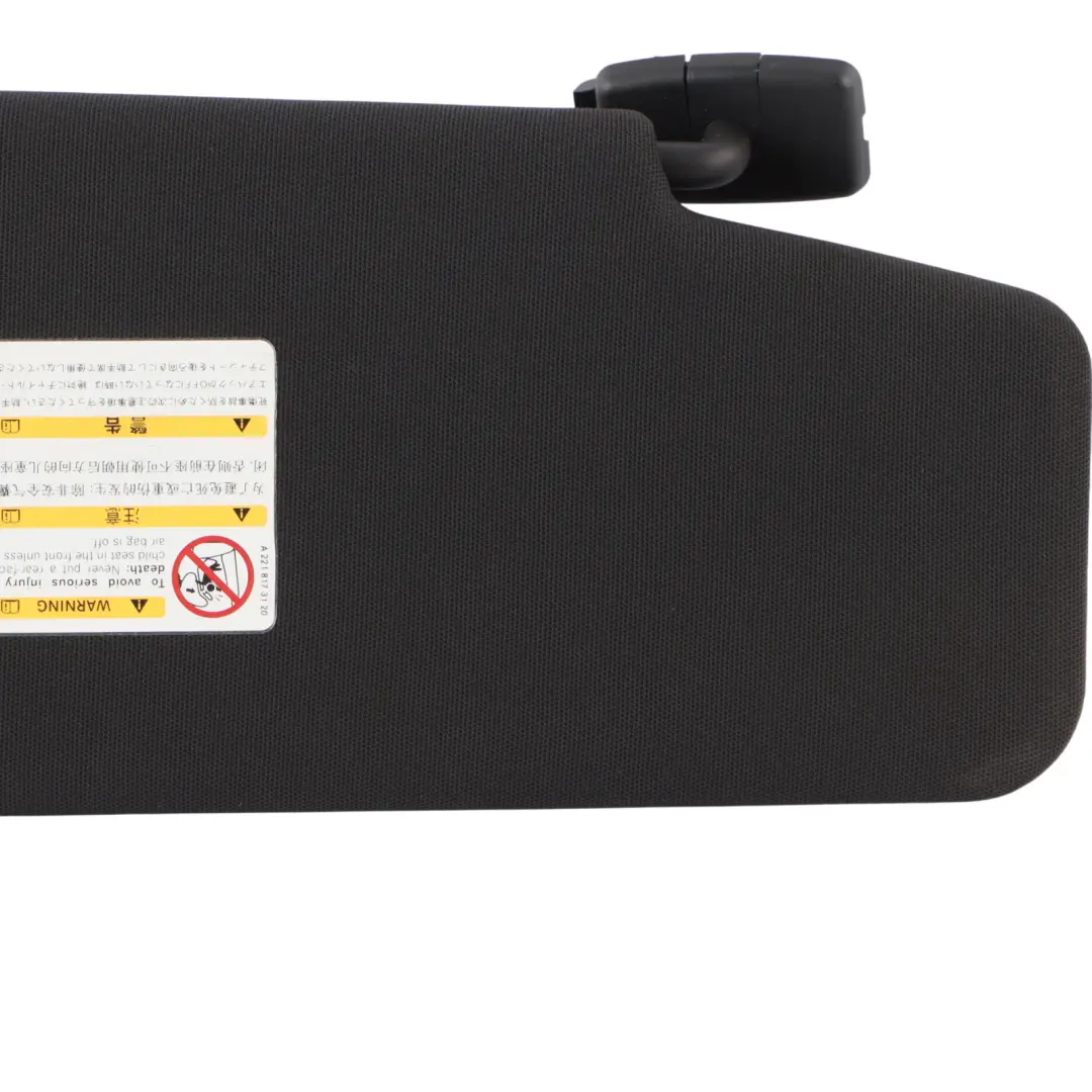 Sun Visor Cover Trim Front Left N/S Black Mirror to Mercedes W212 with Part number A2128108100 Mercedes W212 Sun Visor Cover Trim Front Left N/S Black Mirror - SKU A2128108100-1 - Part number A2128108100