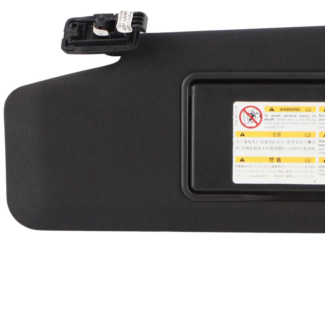 Sun Visor Cover Trim Front Left N/S Black Mirror to Mercedes W212 with Part number A2128108100 Mercedes W212 Sun Visor Cover Trim Front Left N/S Black Mirror - SKU A2128108100-1 - Part number A2128108100