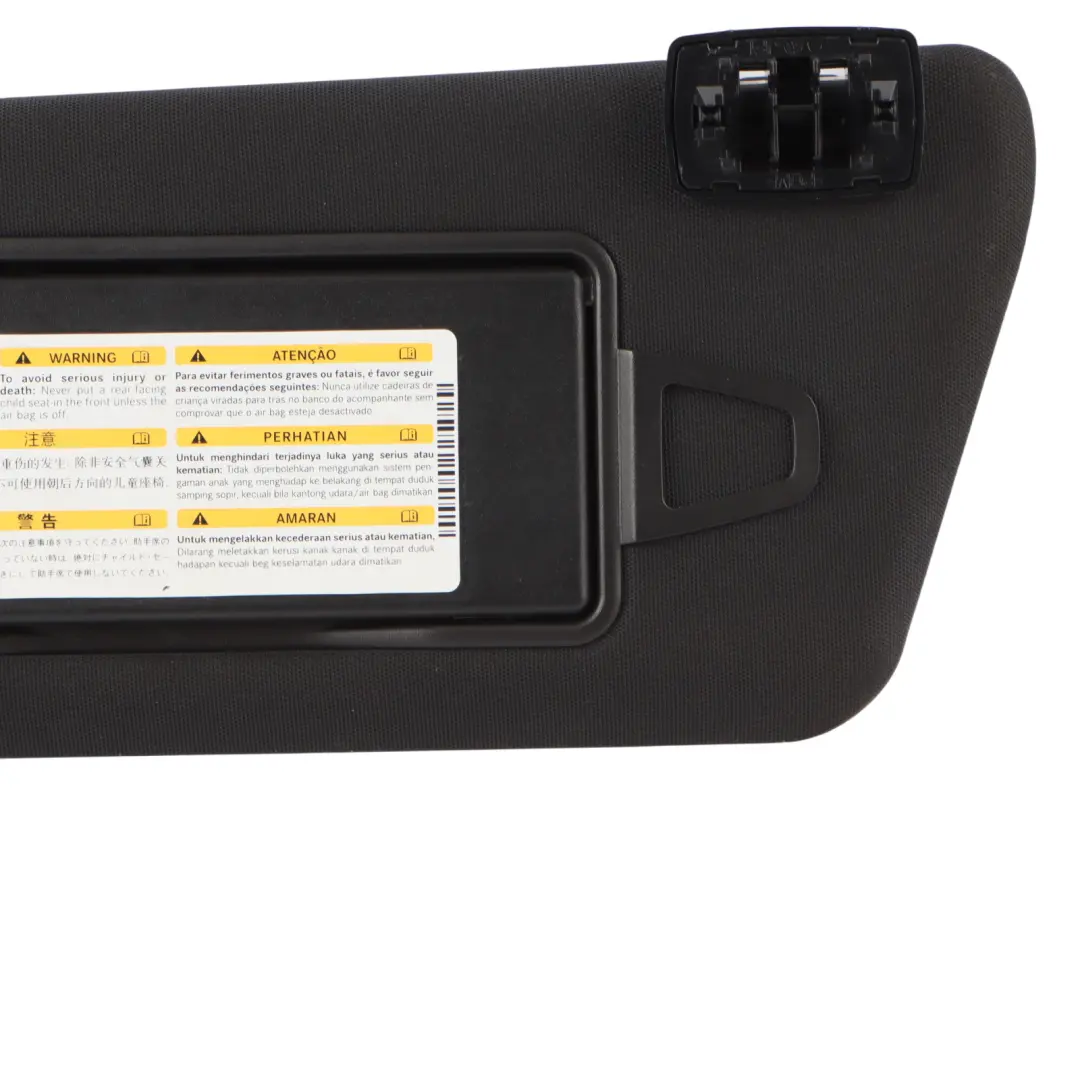 Sun Visor Cover Trim Front Left N/S Black Mirror to Mercedes W212 with Part number A2128108100 Mercedes W212 Sun Visor Cover Trim Front Left N/S Black Mirror - SKU A2128108100-1 - Part number A2128108100