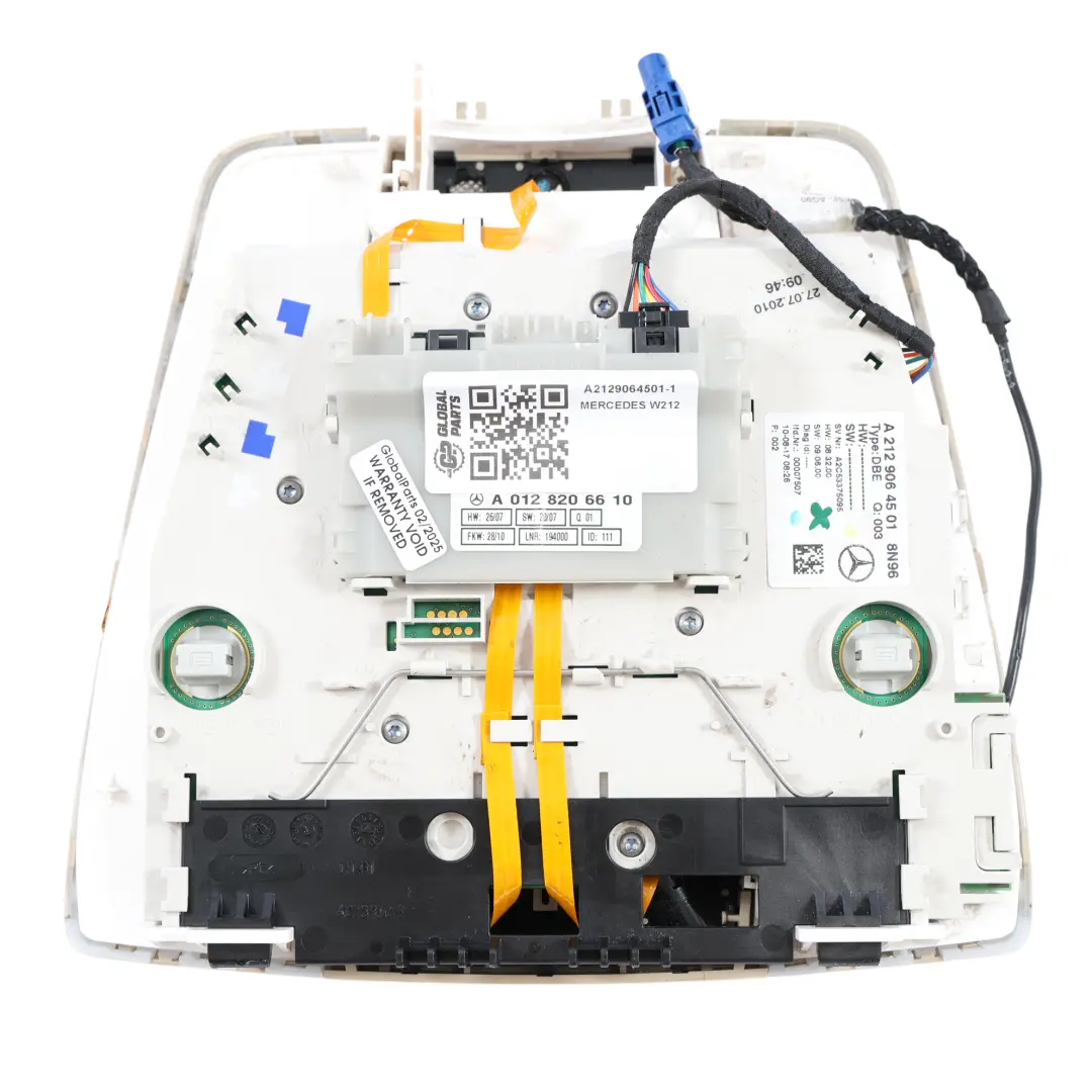 Mercedes W212 Roof Light Interior Front Reading Lamp Switch Unit - SKU A2129064501-1 - Part number A2129064501