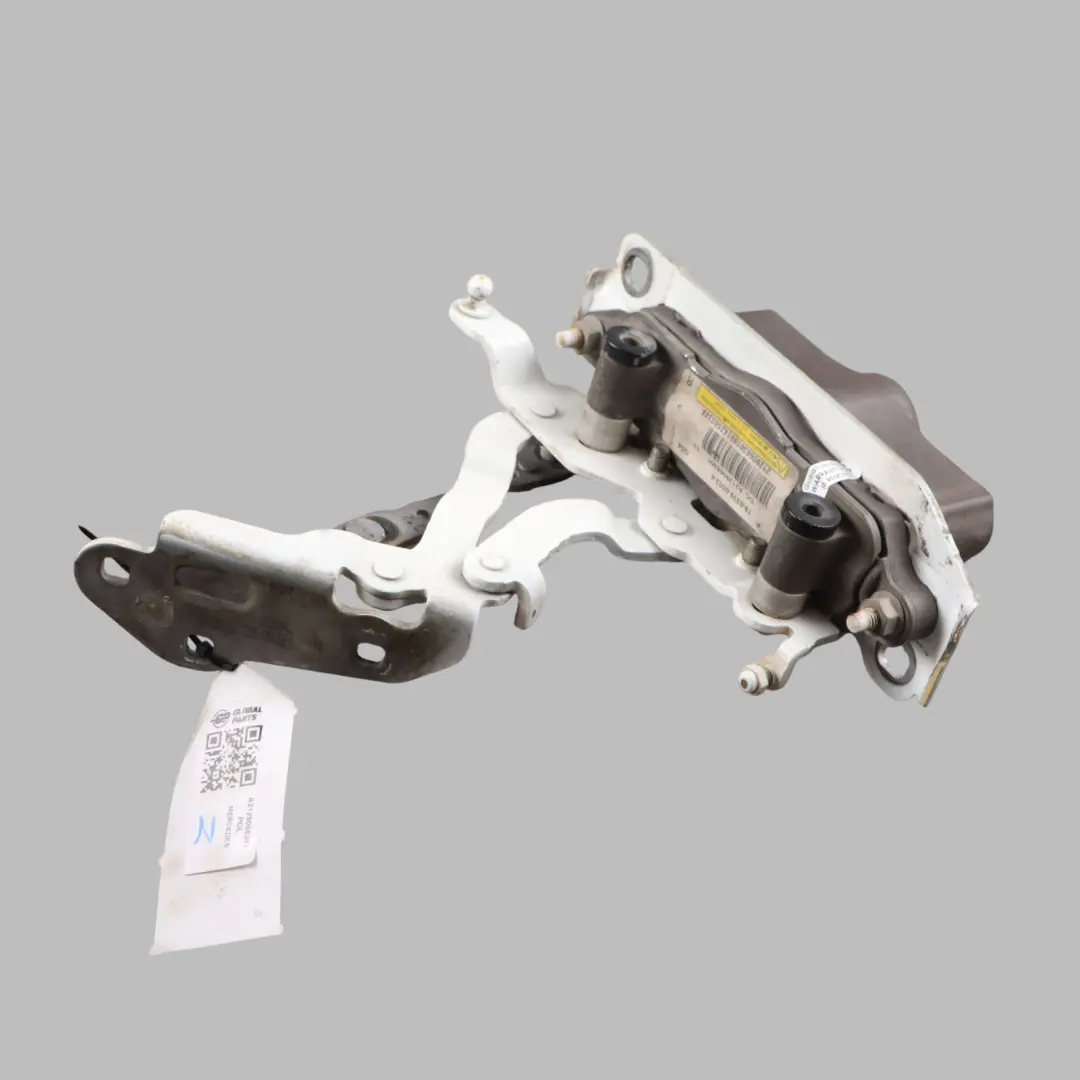 Hood Hinge Pedestrian Protect Right O/S Polar White - 149 to Mercedes W204 W212 with Part number A2129066301 Mercedes W204 W212 Hood Hinge Pedestrian Protect Right O/S Polar White - 149 - SKU A2129066301-POL - Part number A2129066301