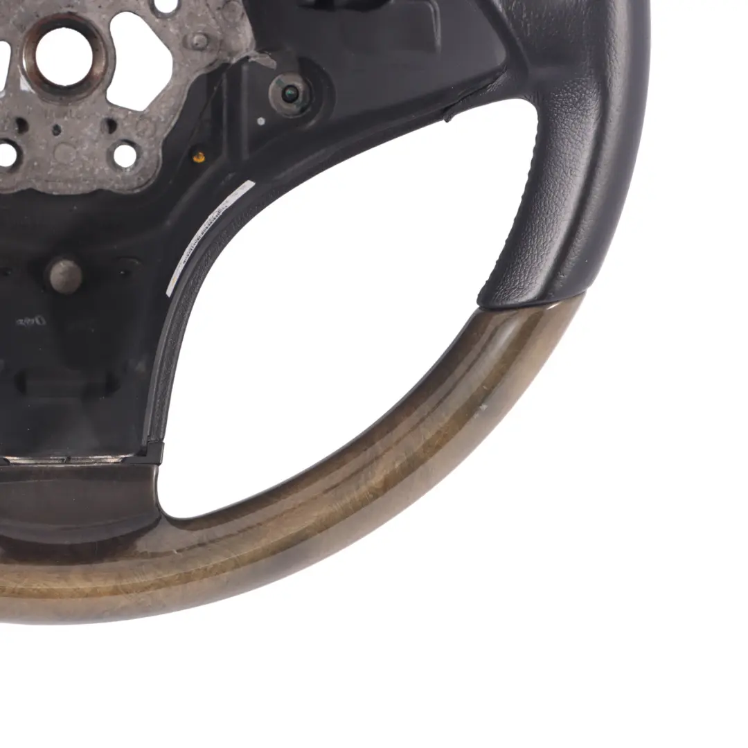 Cuero Negro Madera para Volante Mercedes SLK R171 SL R230 con número de pieza A2304602518 Volante Mercedes SLK R171 SL R230 Cuero Negro Madera - SKU A2304602518 - Número de pieza A2304602518