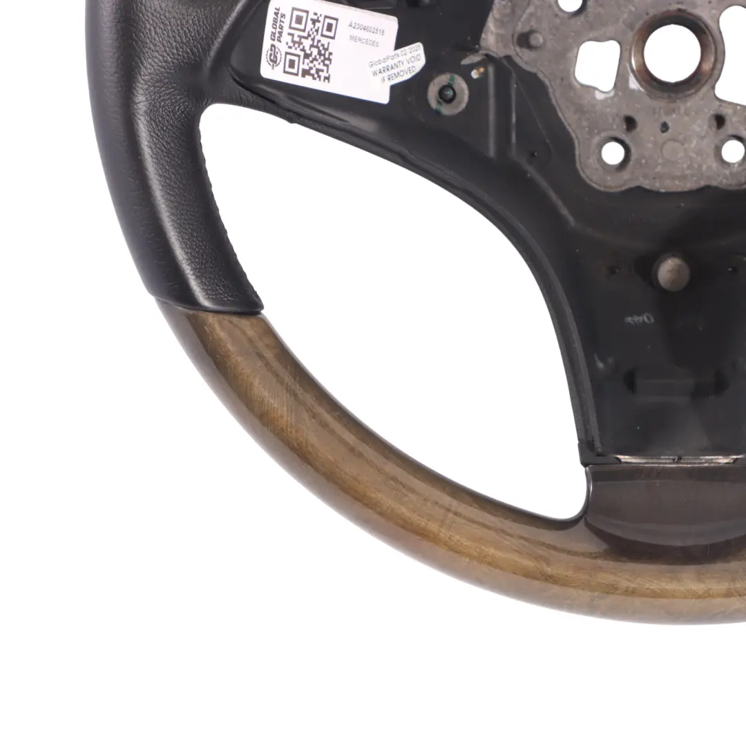 Volant Mercedes SLK R171 SL R230 Cuir Noir Bois - SKU A2304602518 - Numéro de pièce A2304602518