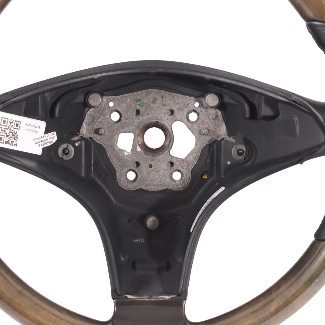  Volant Mercedes SLK R171 SL R230 Cuir Noir Bois - SKU A2304602518 - Numéro de pièce A2304602518