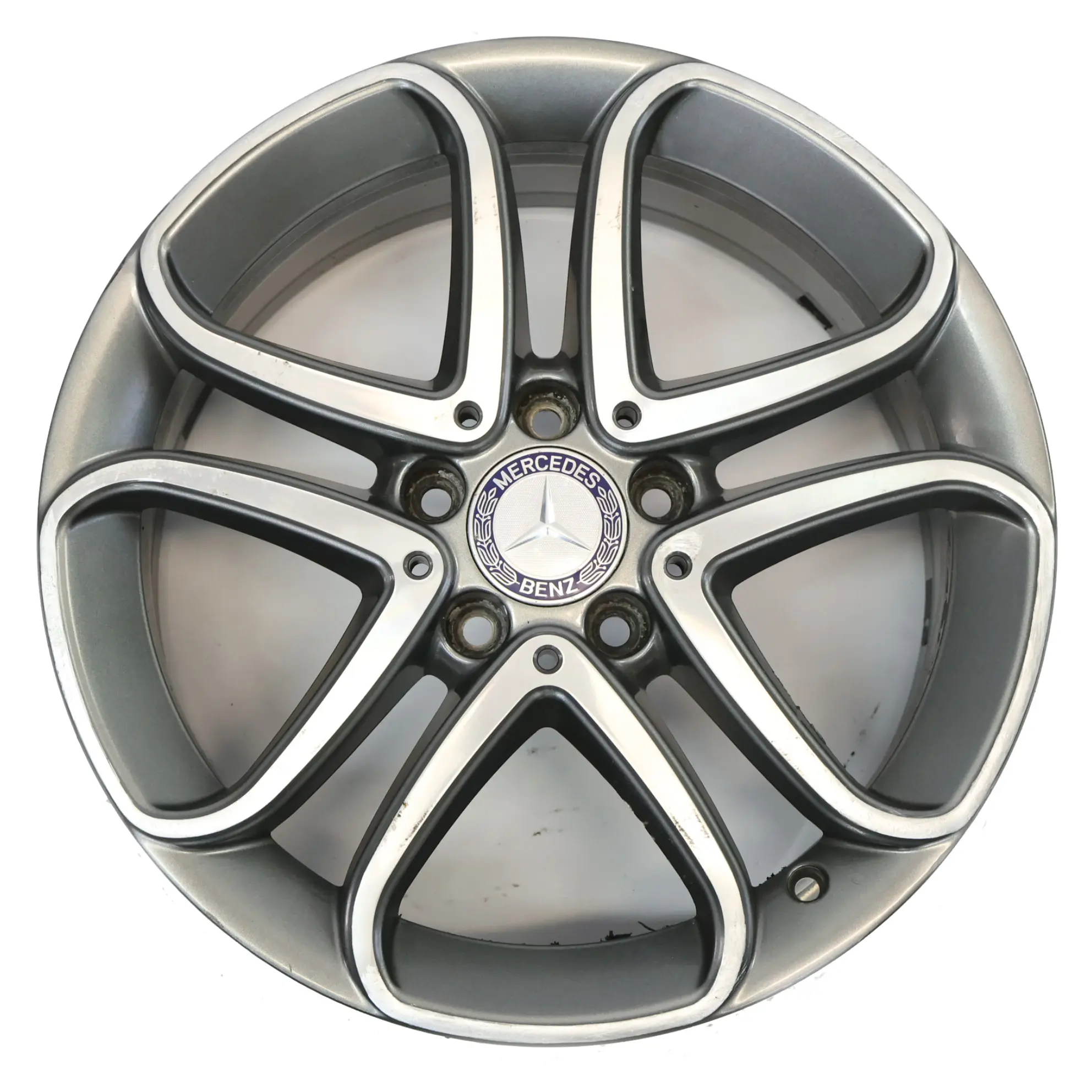 Mercedes W176 Wheel Alloy Rim 17" 5 Double Spoke ET:52.5 7.5J A2464010302