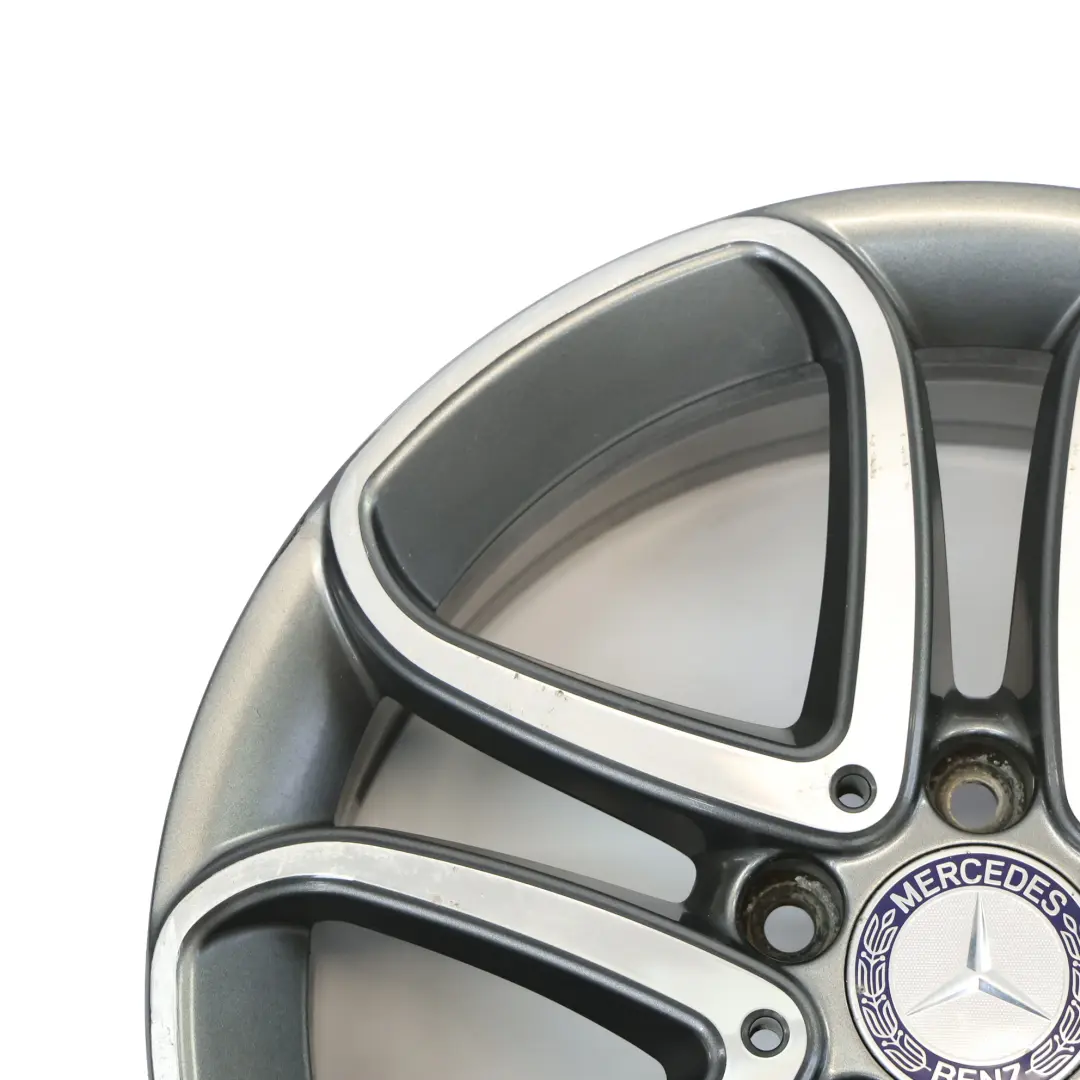 Mercedes W176 Wheel Alloy Rim 17" 5 Double Spoke ET:52.5 7.5J - SKU A2464010302-2 - Part number A2464010302