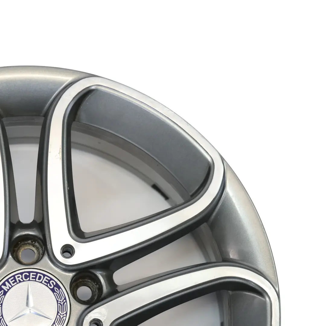 Mercedes W176 Wheel Alloy Rim 17" 5 Double Spoke ET:52.5 7.5J - SKU A2464010302-2 - Part number A2464010302