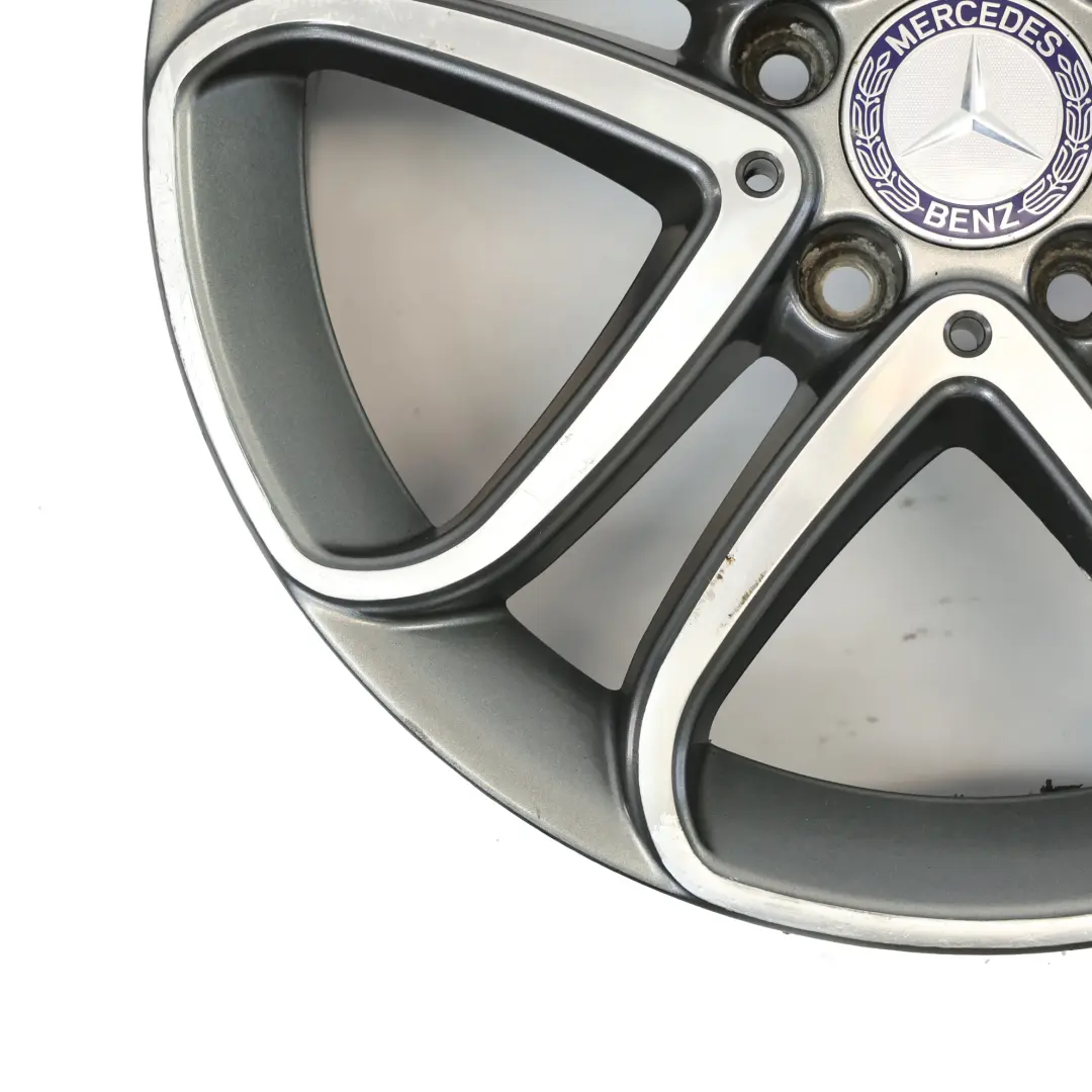 Mercedes W176 Wheel Alloy Rim 17" 5 Double Spoke ET:52.5 7.5J - SKU A2464010302-2 - Part number A2464010302