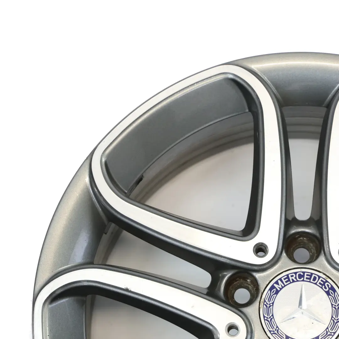 Mercedes W176 Wheel Alloy Rim 17" 5 Double Spoke ET:52.5 7.5J - SKU A2464010302-4 - Part number A2464010302