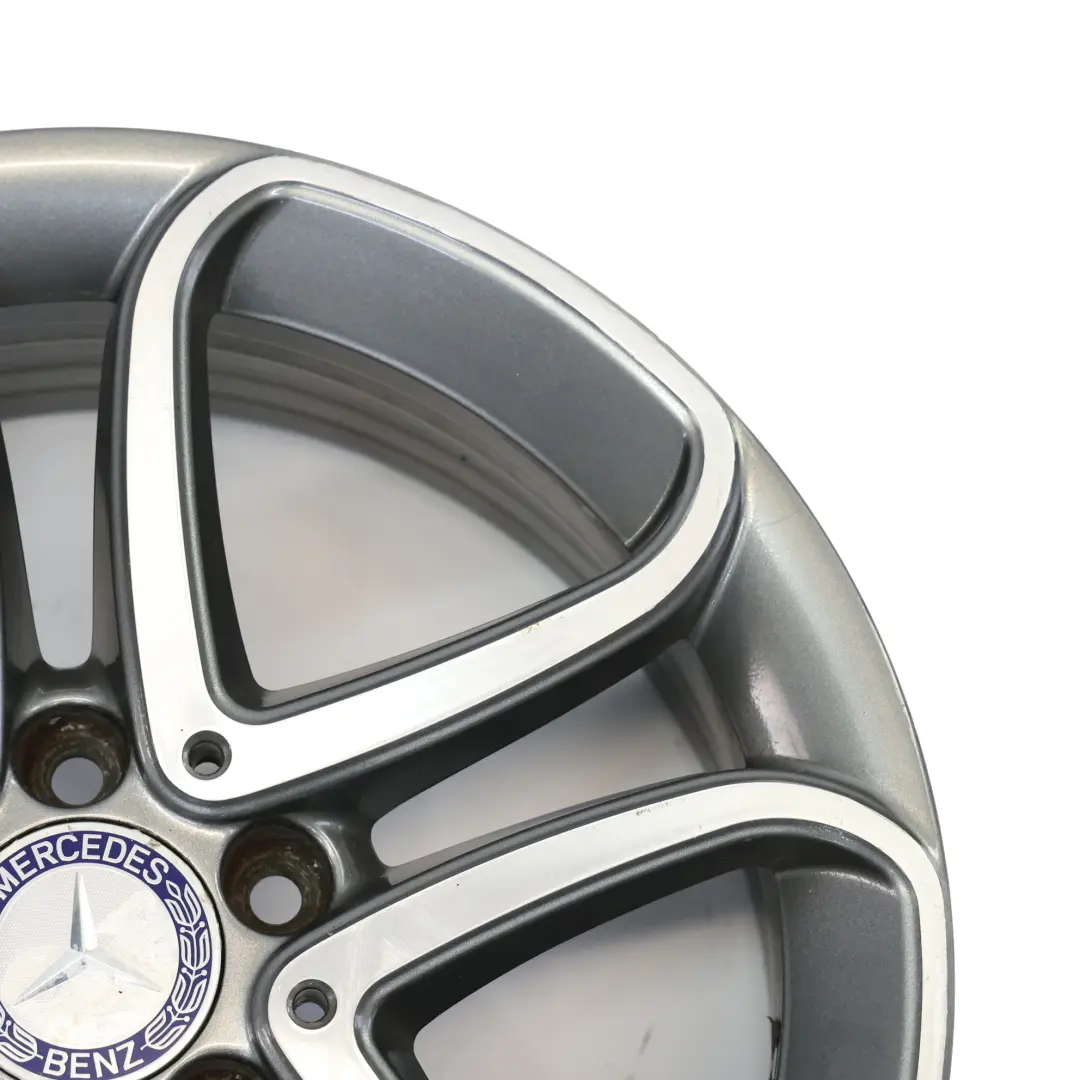 Mercedes W176 Wheel Alloy Rim 17" 5 Double Spoke ET:52.5 7.5J - SKU A2464010302-4 - Part number A2464010302