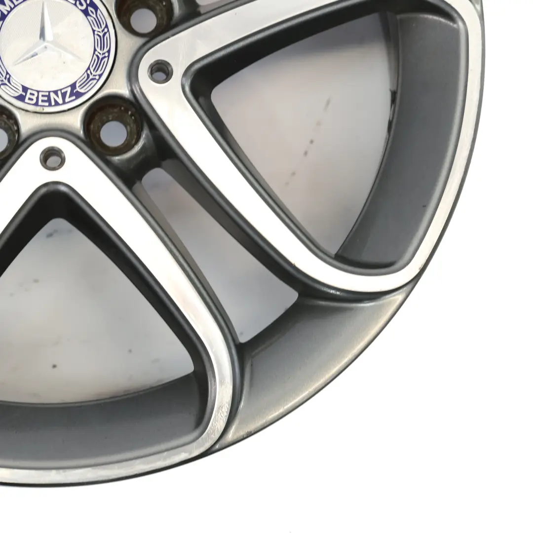 Mercedes W176 Wheel Alloy Rim 17" 5 Double Spoke ET:52.5 7.5J - SKU A2464010302-4 - Part number A2464010302