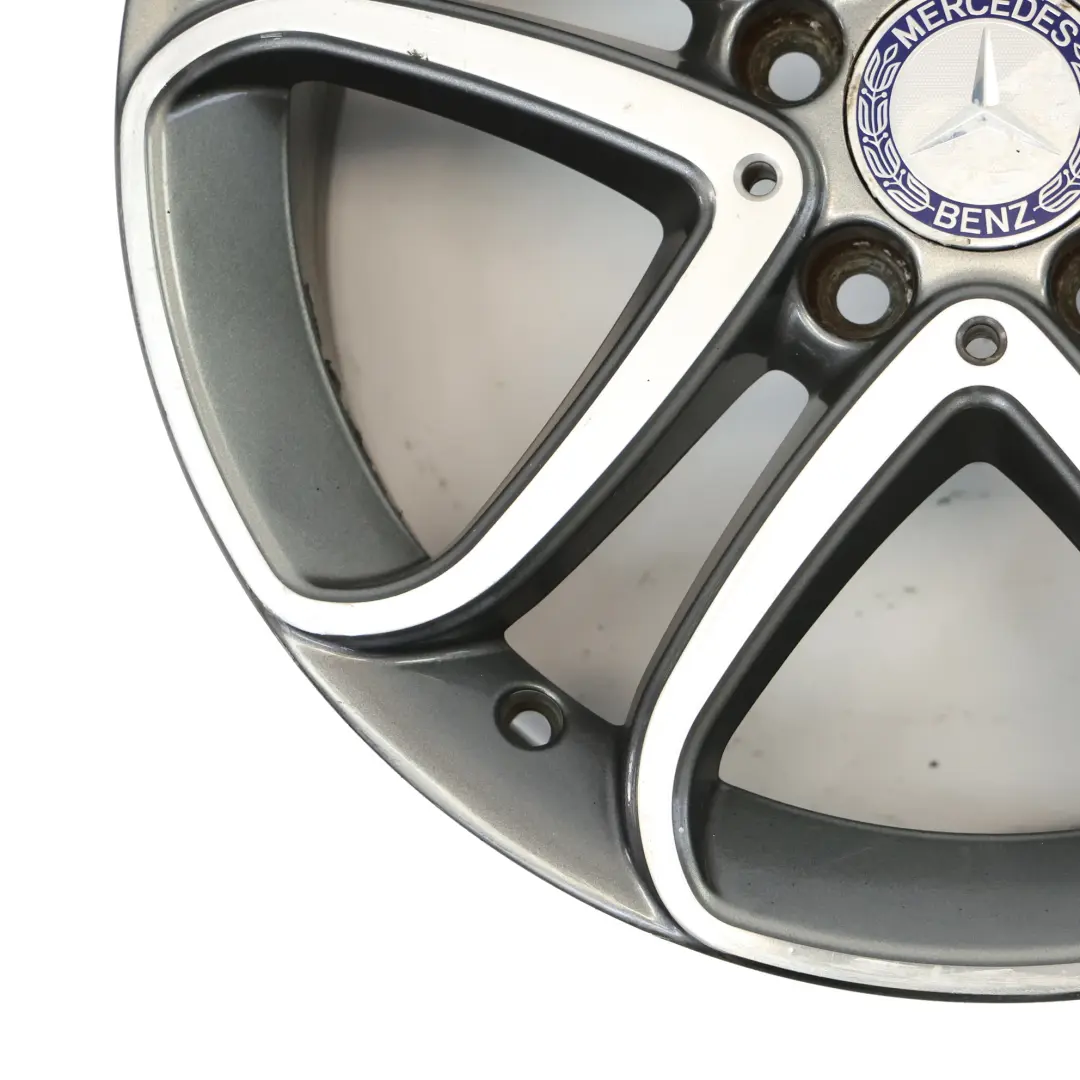 Mercedes W176 Wheel Alloy Rim 17" 5 Double Spoke ET:52.5 7.5J - SKU A2464010302-4 - Part number A2464010302