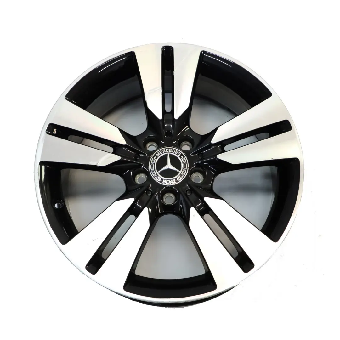 Cerchio in lega nero 18" ET:52 7,5J 5 doppie razze per Mercedes W176 con numero di parte A2464010402 Mercedes W176 Cerchio in lega nero 18" ET:52 7,5J 5 doppie razze - SKU A2464010402-3 - Numero di parte A2464010402