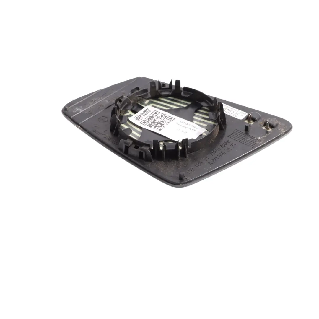 Wing Mirror Glass Insert Right O/S to Mercedes W176 with Part number A2468100221 Mercedes W176 Wing Mirror Glass Insert Right O/S - SKU A2468100221 - Part number A2468100221