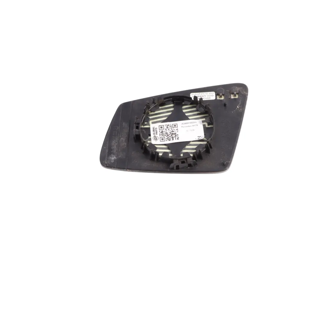 Wing Mirror Glass Insert Right O/S to Mercedes W176 with Part number A2468100221 Mercedes W176 Wing Mirror Glass Insert Right O/S - SKU A2468100221 - Part number A2468100221
