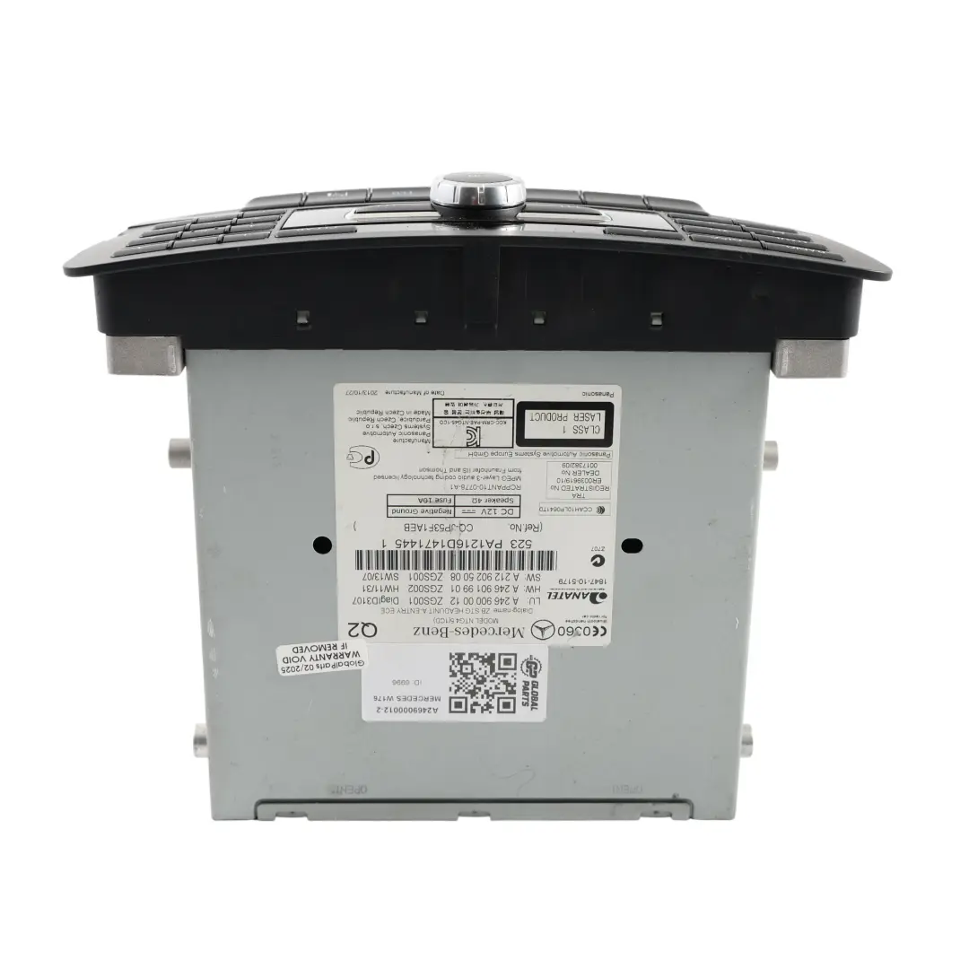 Mercedes W176 W246 Radio Head Unit COMAND Navi Player Control Unit - SKU A2469000012-2 - Part number A2469000012