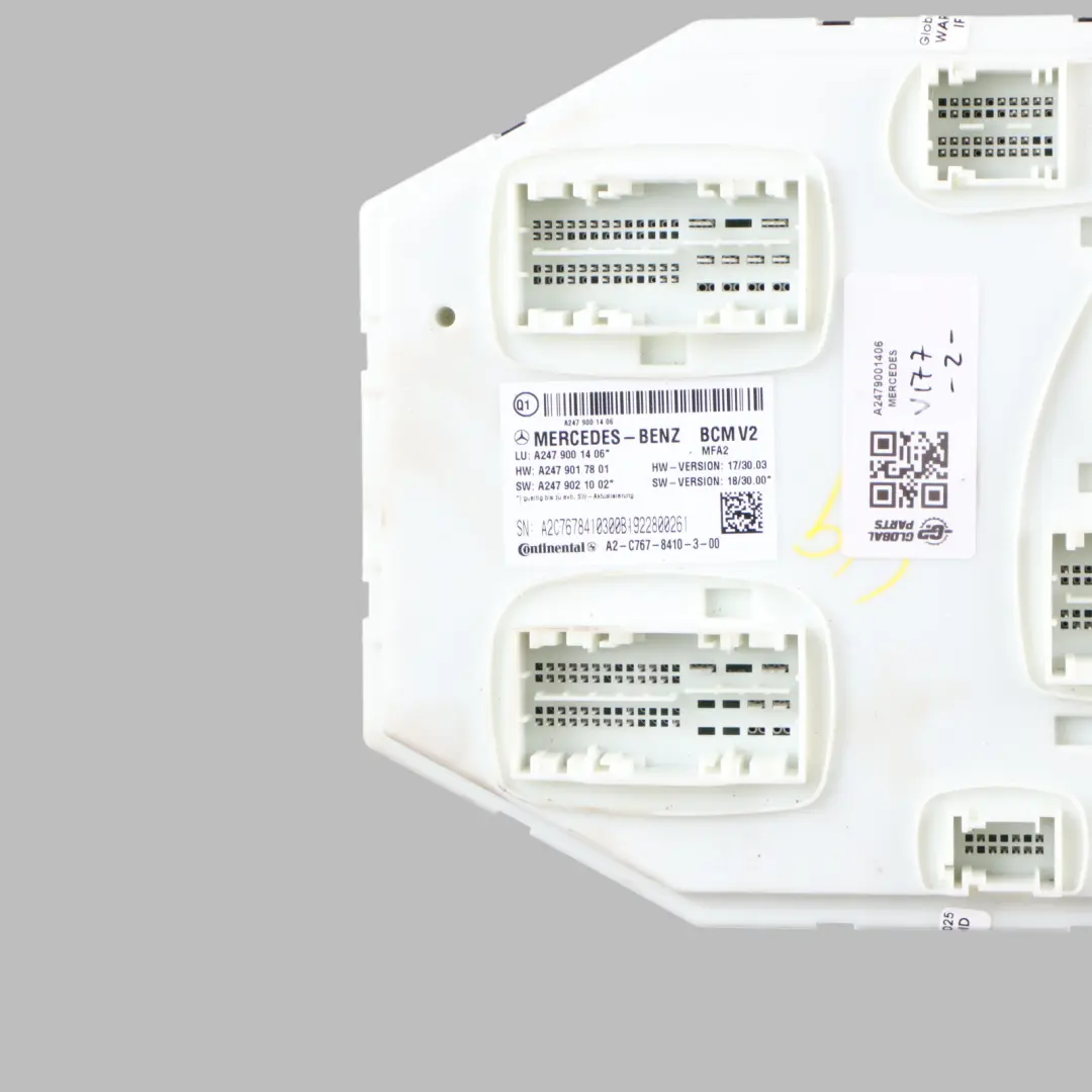 BCM V2 Module Mercedes CLA C118 W177 W247 Body Control Unit ECU - SKU A2479001406 - Part number A2479001406