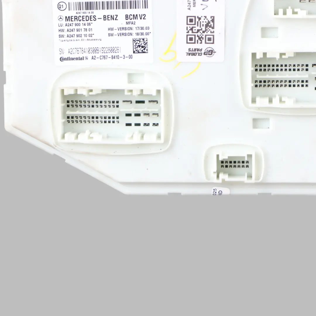 BCM V2 Module Mercedes CLA C118 W177 W247 Body Control Unit ECU - SKU A2479001406 - Part number A2479001406
