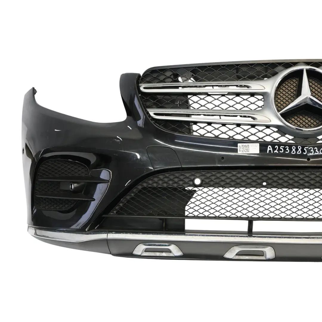 Mercedes X253 Front Bumper Trim Panel AMG Obsidian Black Metallic - 197 - SKU A2538853300-OB - Part number A2538853300
