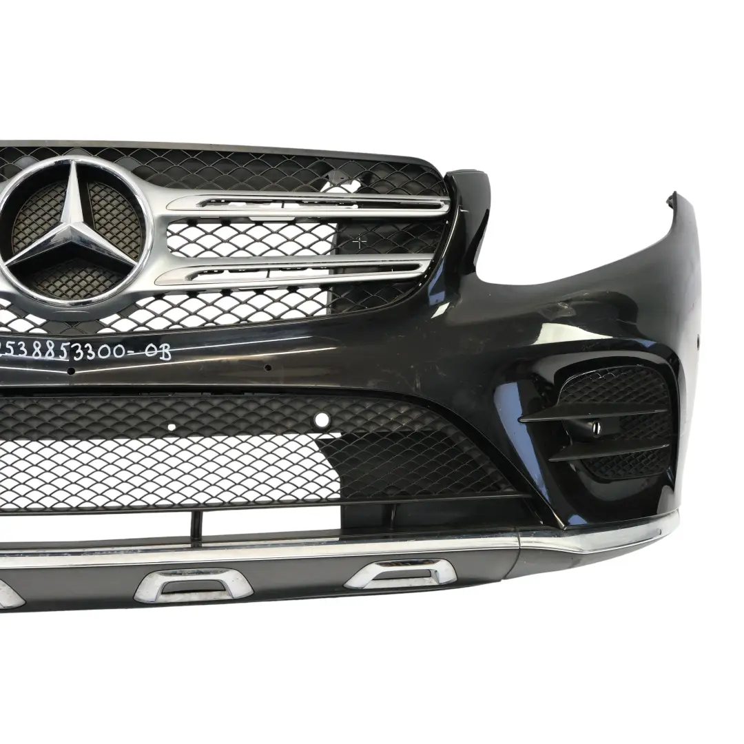 Mercedes X253 Front Bumper Trim Panel AMG Obsidian Black Metallic - 197 - SKU A2538853300-OB - Part number A2538853300