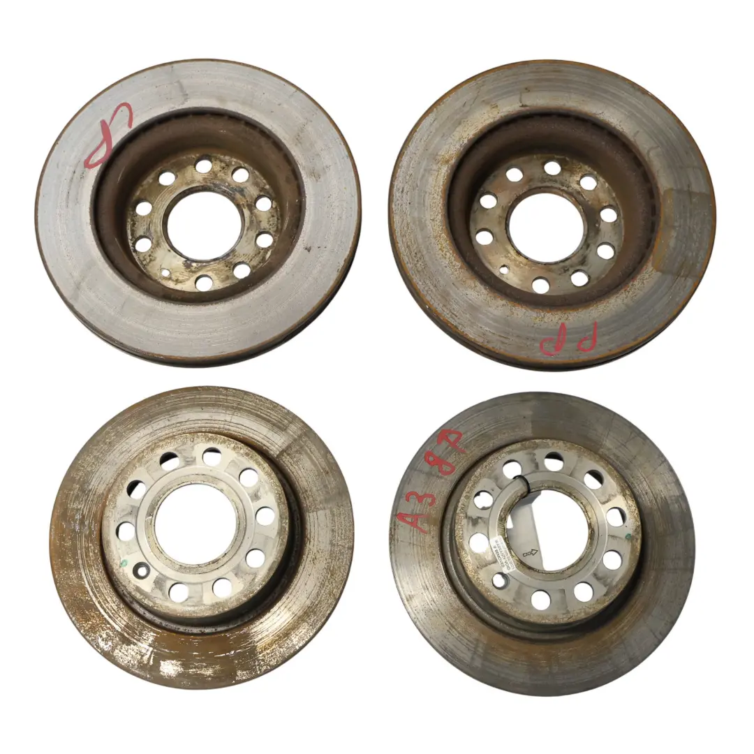 Audi A3 8P 1.9 TDI Brake Disc Front Rear Left Right N/O/S Ventilated Discs Set - SKU A38P-BRAKE-DISCS - Part number A38P-BRAKE-DISCS