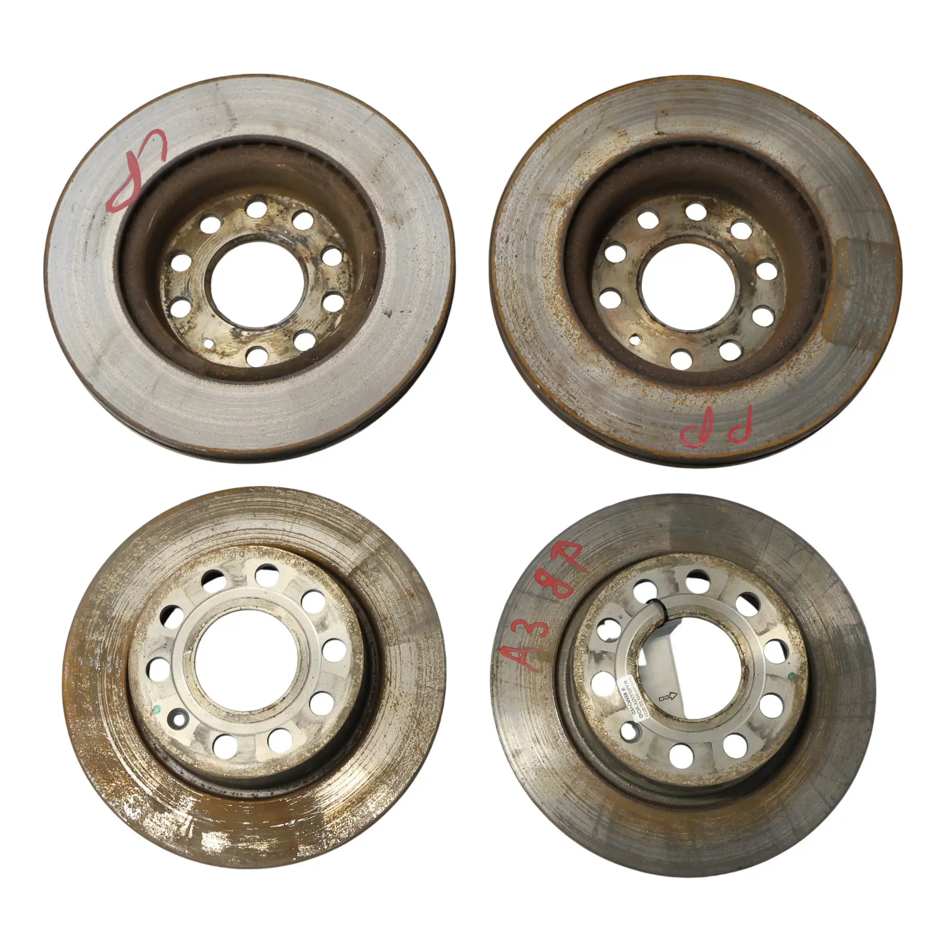 Audi A3 8P 1.9 TDI Brake Disc Front Rear Left Right N/O/S Ventilated Discs Set