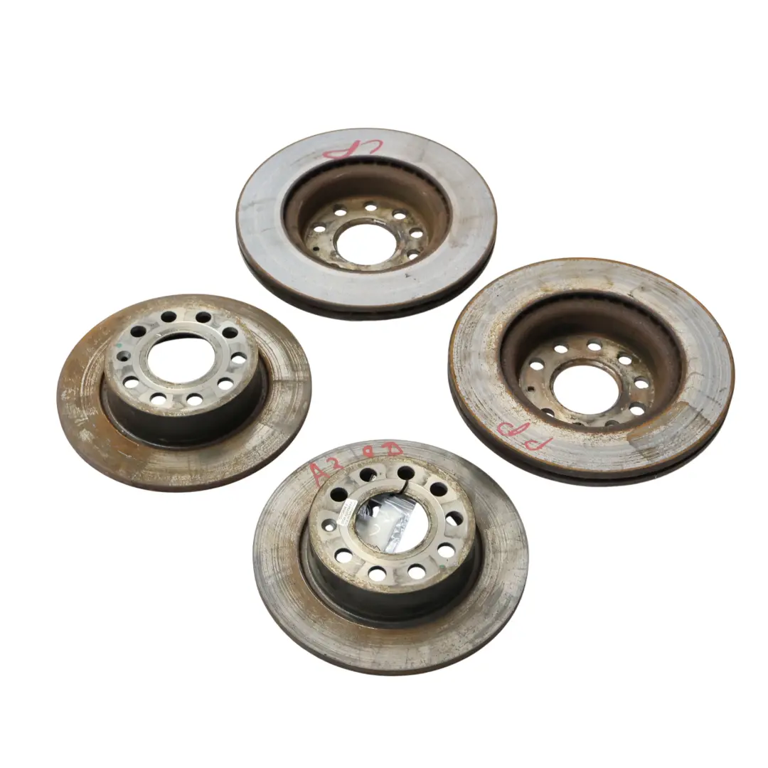 Audi A3 8P 1.9 TDI Brake Disc Front Rear Left Right N/O/S Ventilated Discs Set - SKU A38P-BRAKE-DISCS - Part number A38P-BRAKE-DISCS