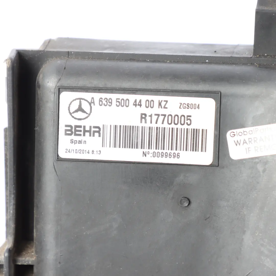 Cooling Radiator Fan Shroud Cover Housing to Mercedes Vito Viano W639 with Part number A6395051955 Mercedes Vito Viano W639 Cooling Radiator Fan Shroud Cover Housing - SKU A6395051955 - Part number A6395051955