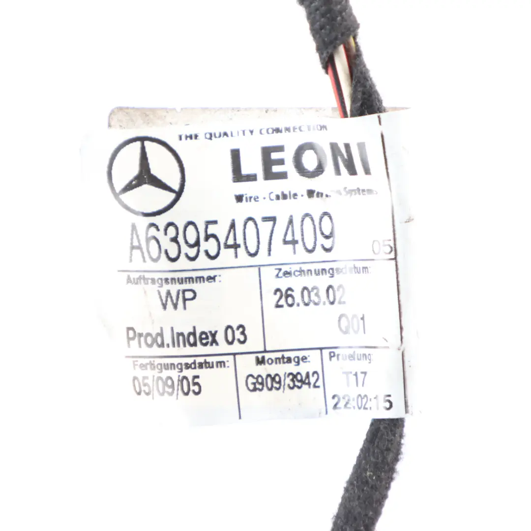 Front Left Right N/O/S Door Wiring Harness Cable to Mercedes Vito W639 with Part number A6395407409 Mercedes Vito W639 Front Left Right N/O/S Door Wiring Harness Cable - SKU A6395407409 - Part number A6395407409