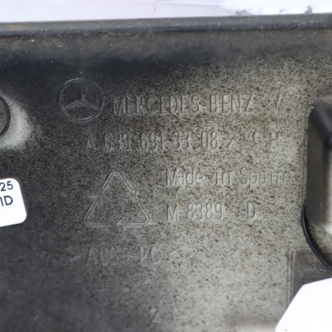 Mercedes W639 Rail Trim Sliding Door Moulding Right O/S Obsidian Black - 197 - SKU A6396913308-OB - Part number A6396913308