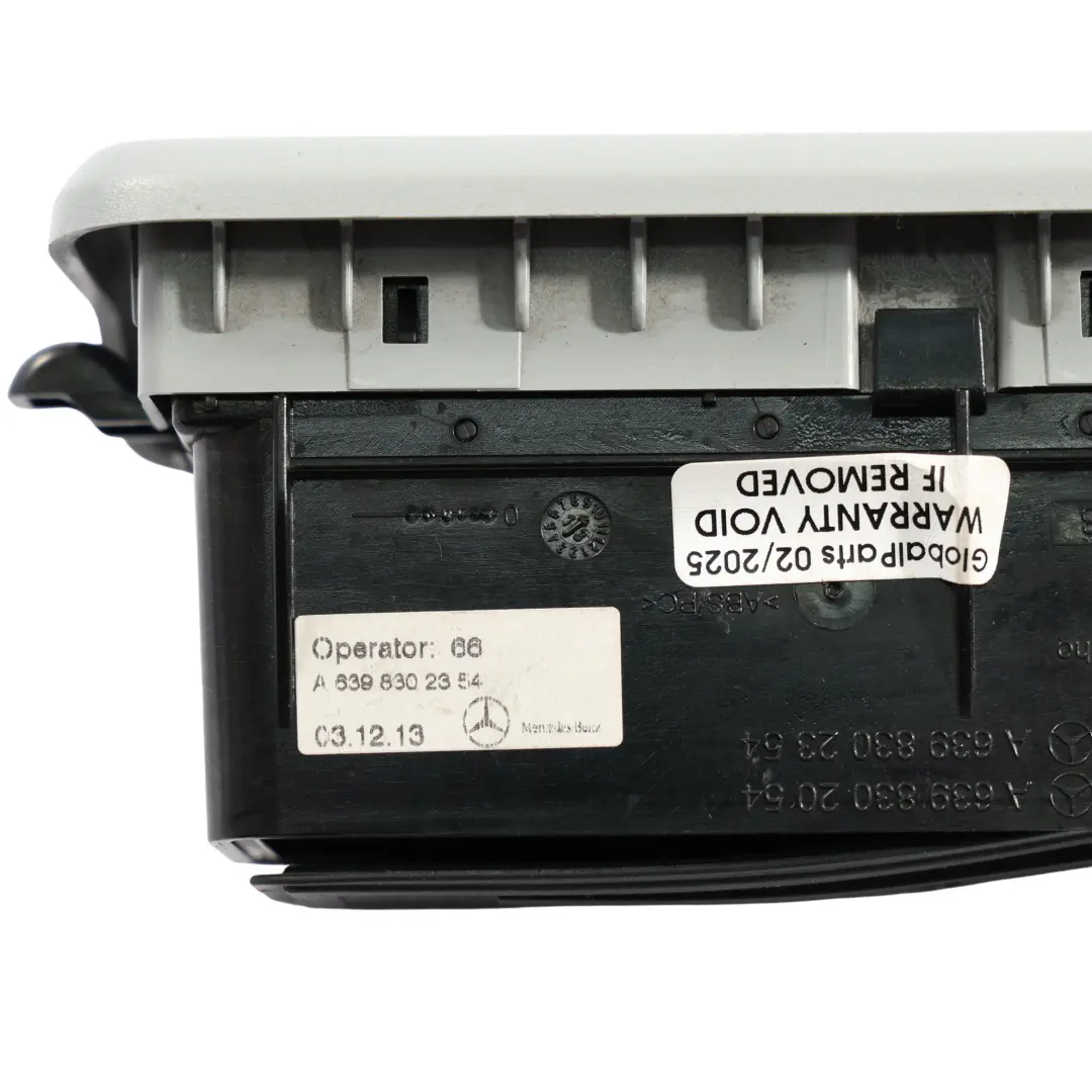 Mercedes Vito W639 Rejilla De Ventilación Trasera Gris - SKU A6398302354 - Número de pieza A6398302354