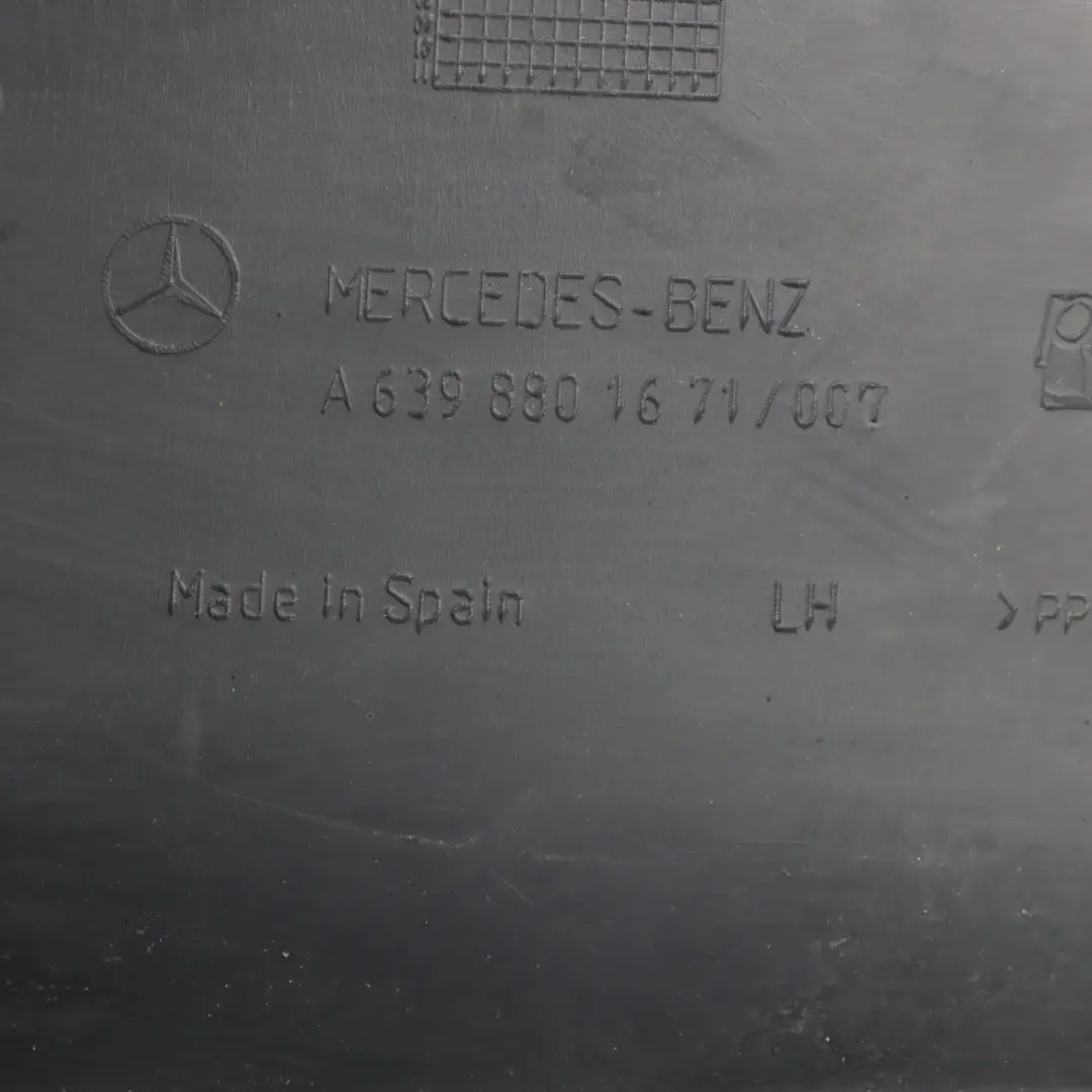 Stoßstange hinten links Seite Eckverkleidung für Mercedes Vito W639 mit Teilenummer A6398801671 Mercedes Vito W639 Stoßstange hinten links Seite Eckverkleidung - SKU A6398801671-1 - Teilenummer A6398801671