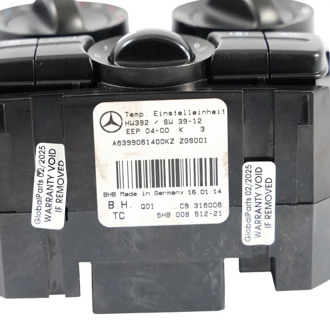 Panneau De Commande De Climatisation Pour Mercedes Vito W639 pour à propos du numéro de pièce A6399061300 Panneau De Commande De Climatisation Pour Mercedes Vito W639 - SKU A6399061300-2 - Numéro de pièce A6399061300