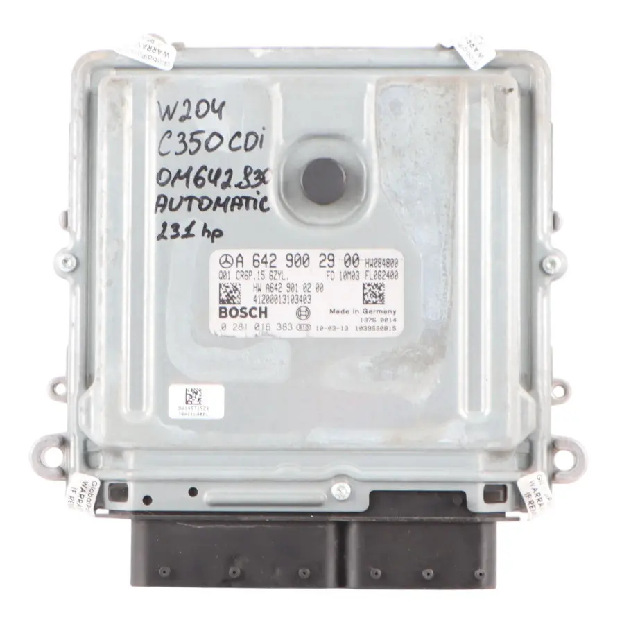 C350 CDI OM642.830 231 HP Engine Control ECU Automatic to Mercedes W204 with Part number A6429002900 Mercedes W204 C350 CDI OM642.830 231 HP Engine Control ECU Automatic - SKU A6429002900-8 - Part number A6429002900