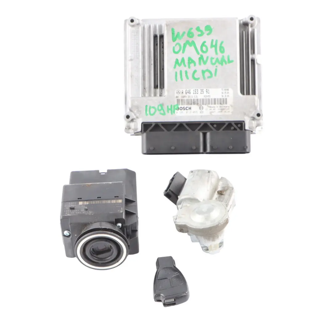 Mercedes W639 111 CDI OM646 109HP Engine Unit Module ECU Kit Manual - SKU A6461532591-1 - Part number A6461532591