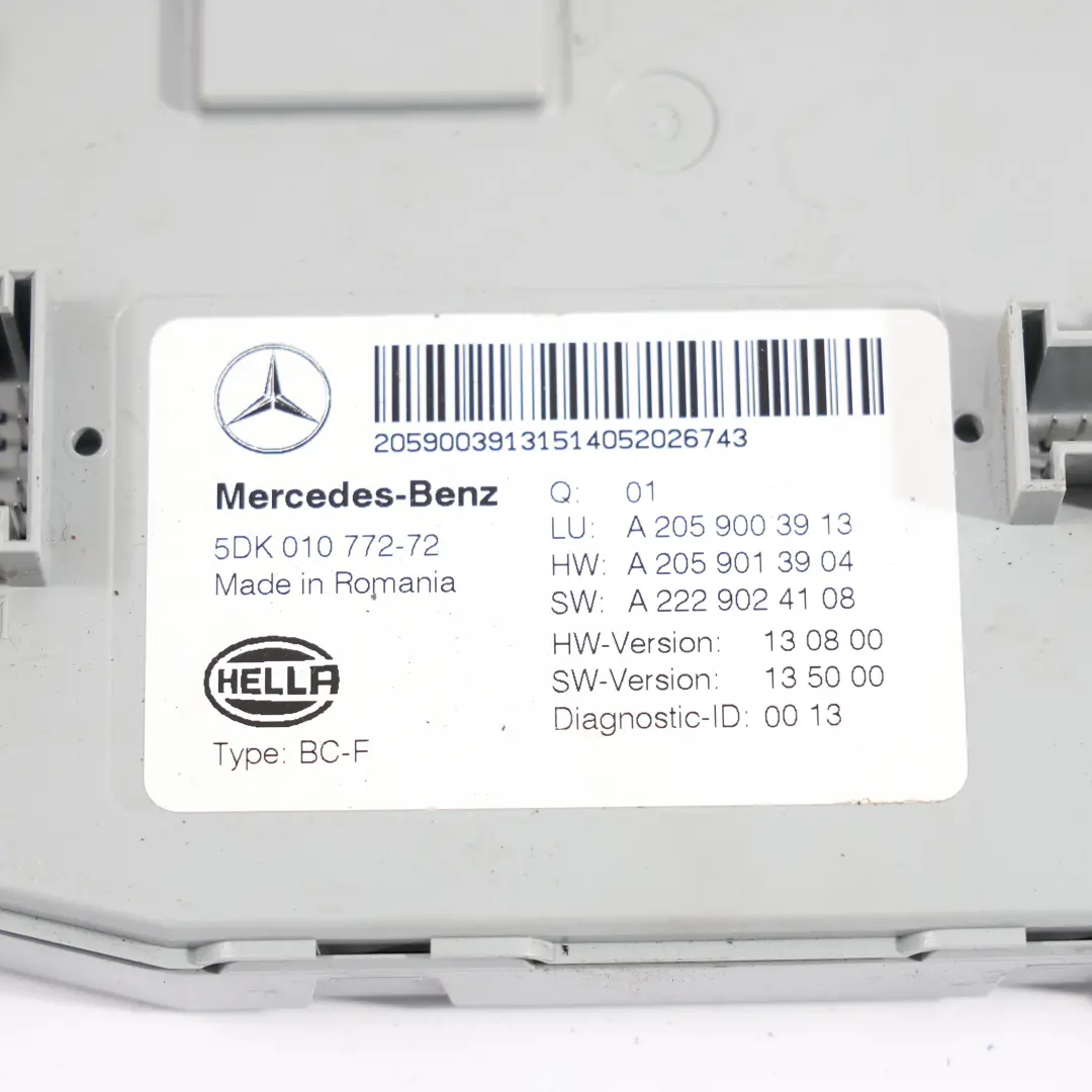 Mercedes W205 C220d 651.921 170HP BlueTEC Engine ECU Kit A6519000603 Key SAM - SKU A6519004500-1 - Part number A6519004500