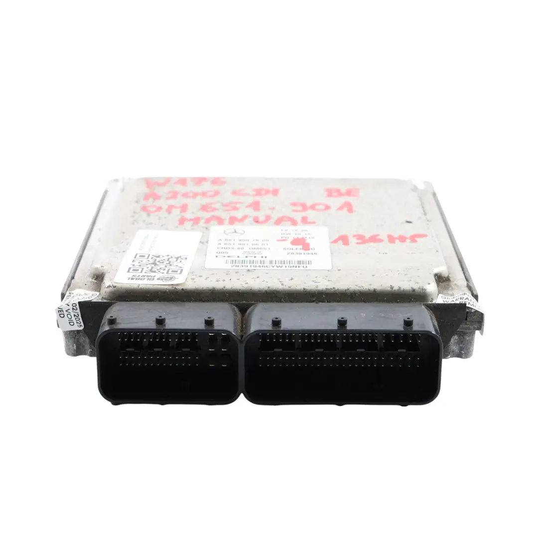 Mercedes W176 A200 CDI BE OM651.901 Engine ECU Kit Key + Lock - SKU A6519007600-4 - Part number A6519007600