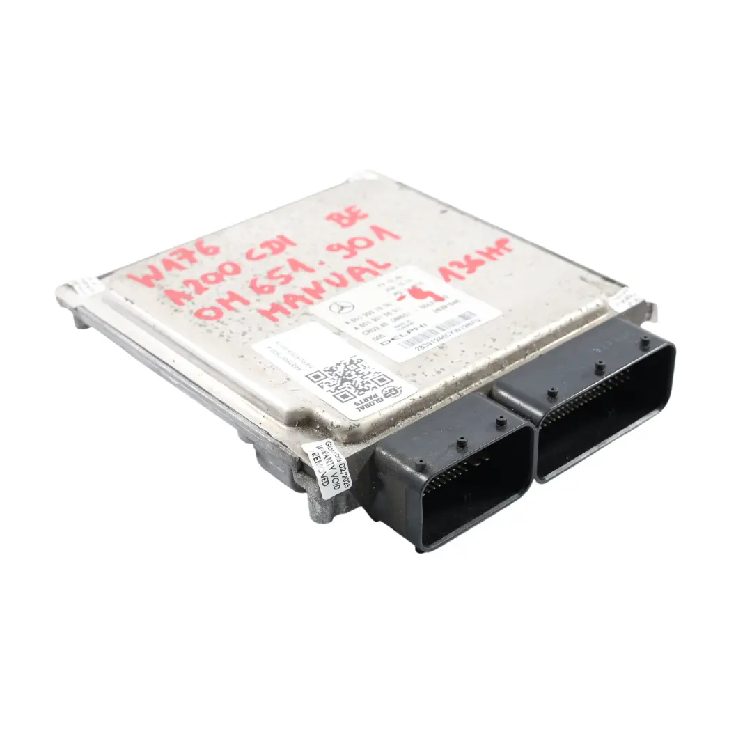 Mercedes W176 A200 CDI BE OM651.901 Engine ECU Kit Key + Lock - SKU A6519007600-4 - Part number A6519007600