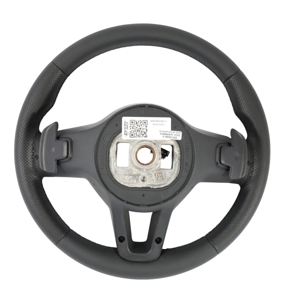 W907 Volant NEUF Cuir Noir Avec Palettes Changement Vitesse Mercedes - SKU A9074601402-1 - Numéro de pièce A9074601402