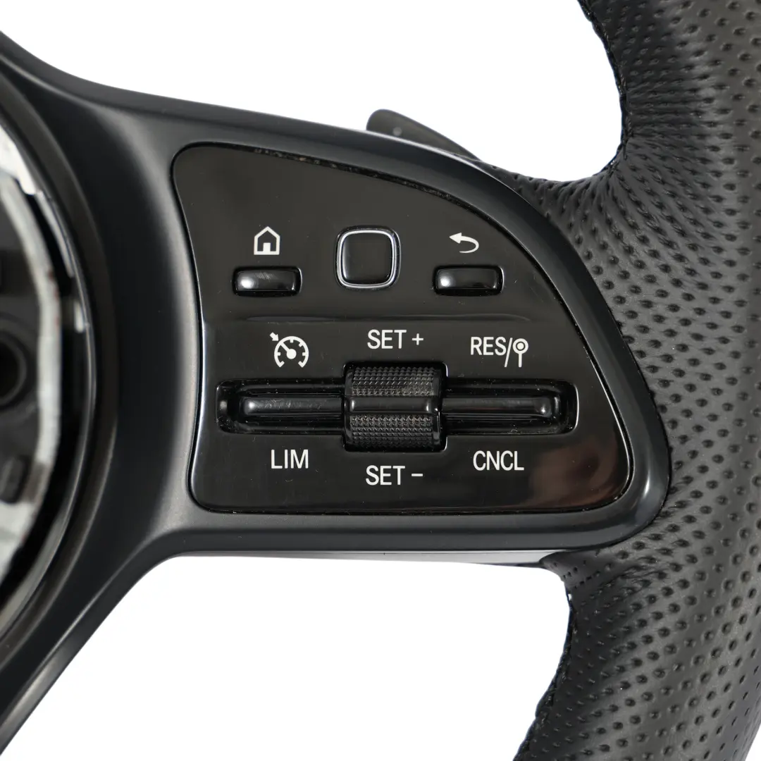 Mercedes Sprinter W907 Volante NUOVO In Pelle Nera Cambio al Volante - SKU A9074601402-1 - Numero di parte A9074601402