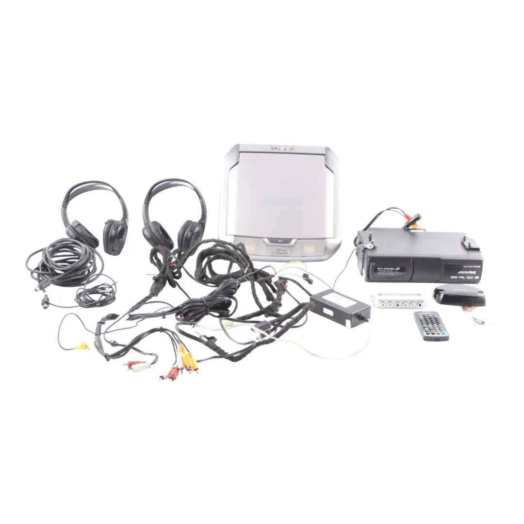 Overhead Mounted Flip Down DVD VGA Monitor CD Changer Screen Kit Set Alpine - SKU Alpine VGA Screen - Part number Alpine VGA Screen