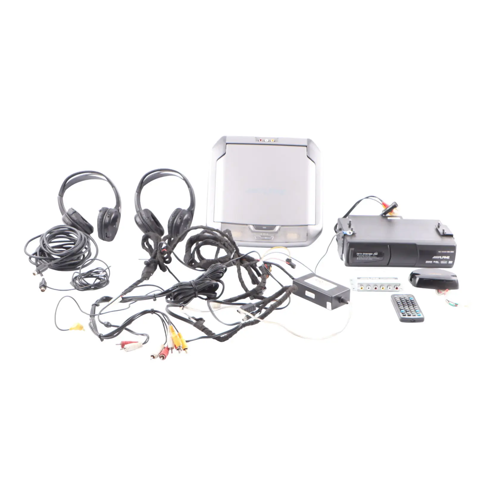 Alpine Overhead Mounted Flip Down DVD VGA Monitor CD Changer Screen Kit Set