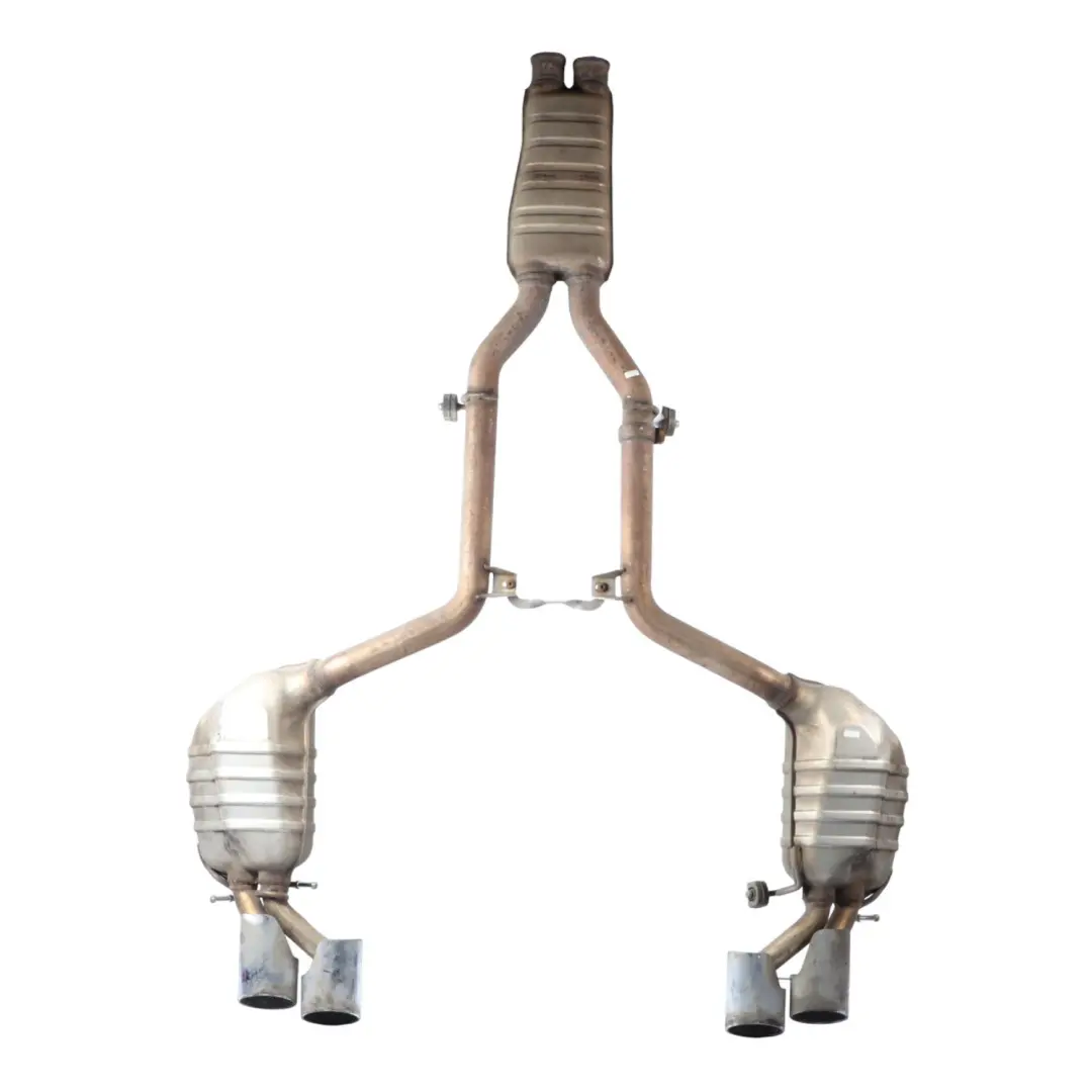 Rear Exhaust System Mercedes W204 Muffler Double Pipe - SKU C63-AMG-EXHAUST - Part number C63 AMG Exhaust