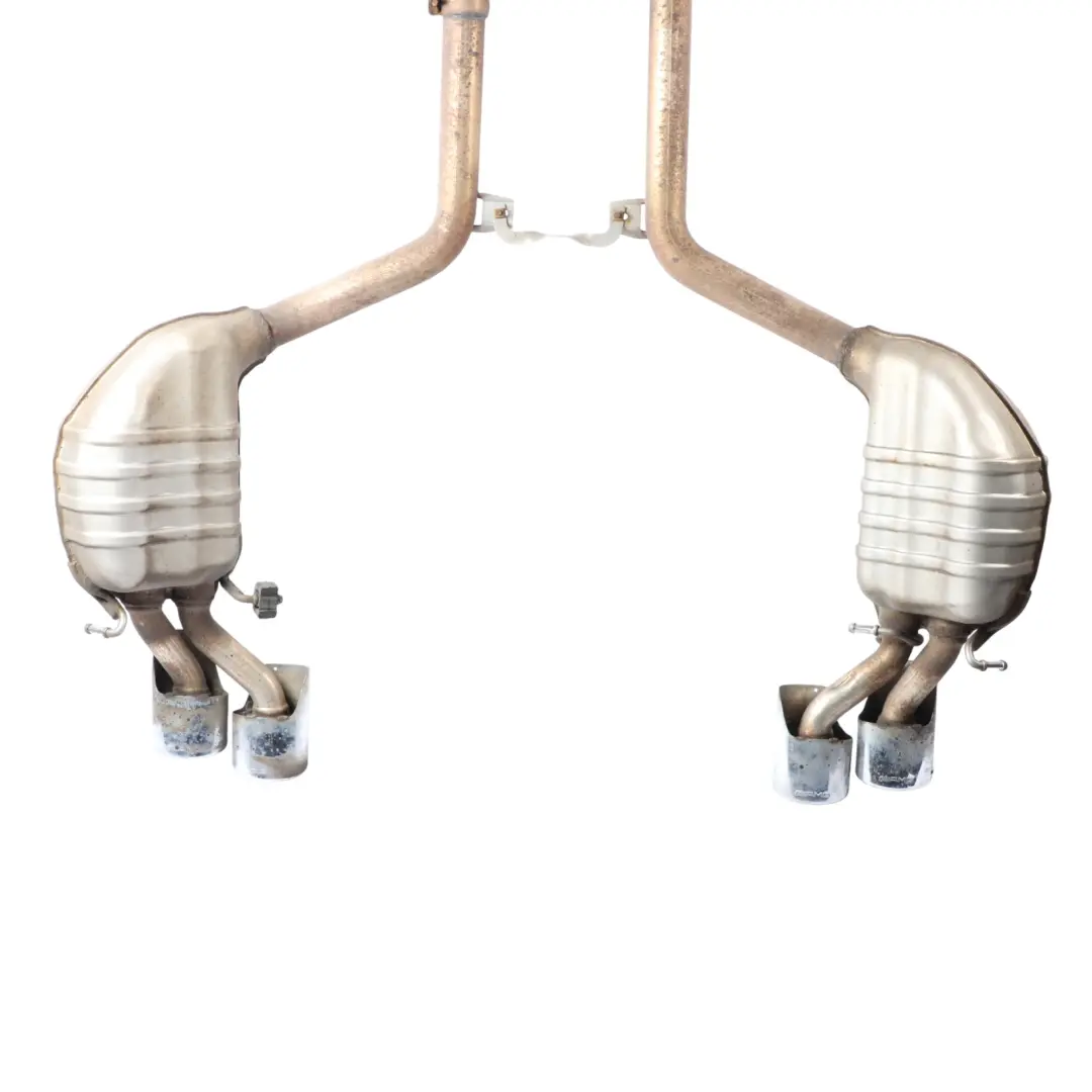 Rear Exhaust System Mercedes W204 Muffler Double Pipe - SKU C63-AMG-EXHAUST - Part number C63 AMG Exhaust