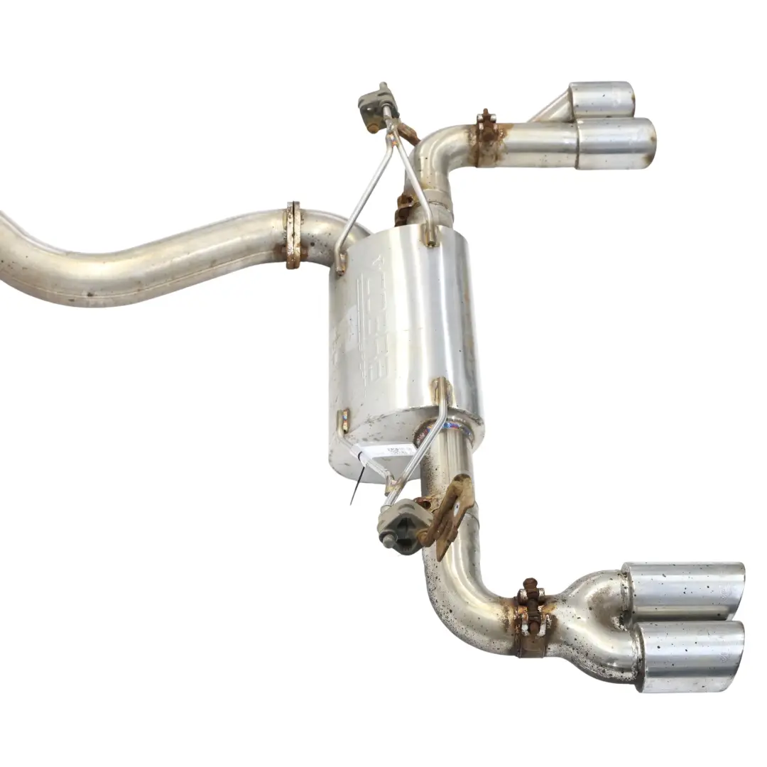 Exhaust Silencer Muffler Back Box Twin Pipe Cobra Sport Exhaust to BMW F30 Rear with Part number COBRA-EXHAUST BMW F30 Rear Exhaust Silencer Muffler Back Box Twin Pipe Cobra Sport Exhaust - SKU COBRA-EXHAUST-F30 - Part number COBRA-EXHAUST