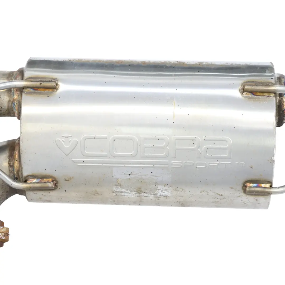 Exhaust Silencer Muffler Back Box Twin Pipe Cobra Sport Exhaust to BMW F30 Rear with Part number COBRA-EXHAUST BMW F30 Rear Exhaust Silencer Muffler Back Box Twin Pipe Cobra Sport Exhaust - SKU COBRA-EXHAUST-F30 - Part number COBRA-EXHAUST