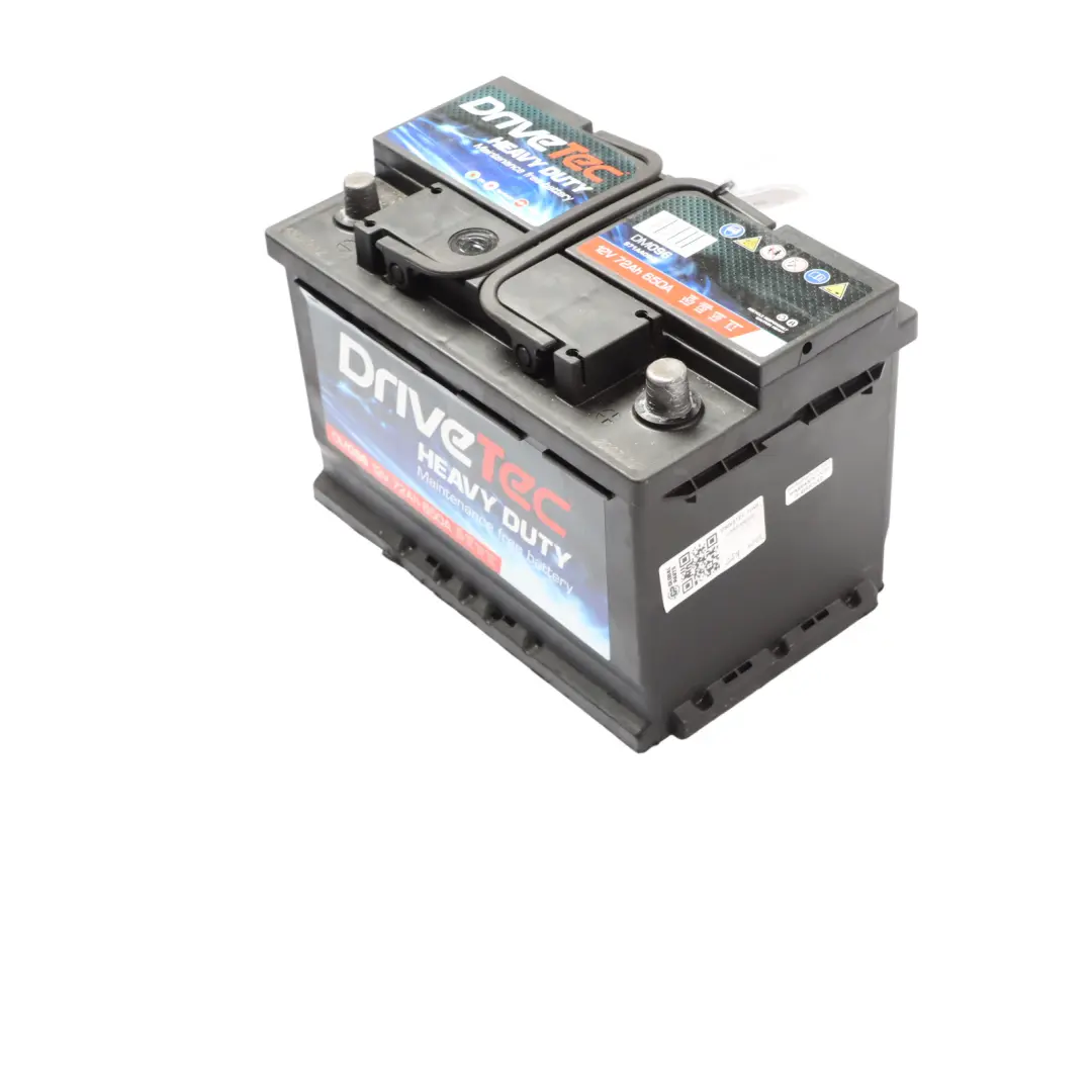  DriveTec Heavy Duty 12V Accumulator Battery 72Ah 650A DM096 - SKU DRIVETEC-72AH - Part number DriveTec Heavy Duty 72Ah Accumulator