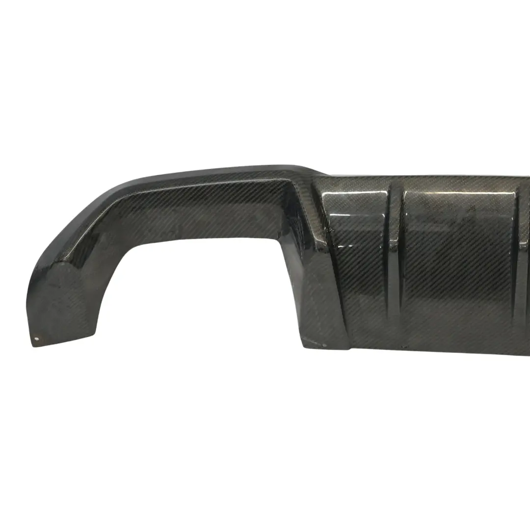 Bumper Lower Trim Exhaust Diffuser Carbon Fiber to BMW M2 F87 Rear with Part number F87-CARBON-REAR-BUMPER-DIFFUSER BMW M2 F87 Rear Bumper Lower Trim Exhaust Diffuser Carbon Fiber - SKU F87-CARBON-REAR-BUMPER-DIFFUSER - Part number F87-CARBON-REAR-BUMPER-DIFFUSER