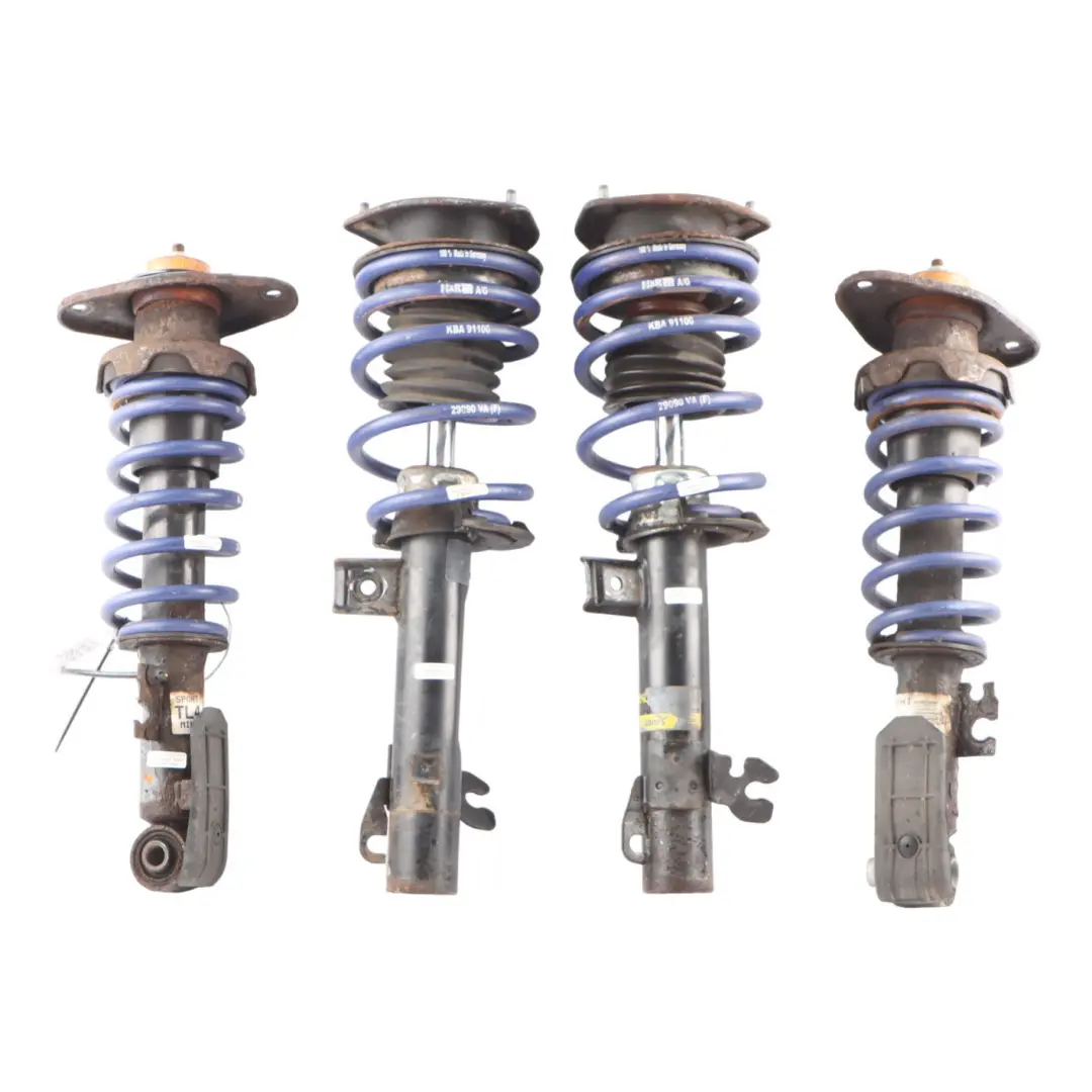 Mini R56 Spring Strut Set Rear Left Right N/O/S Shock Absorber H&amp;R - SKU KBA91100 - Part number KBA91100