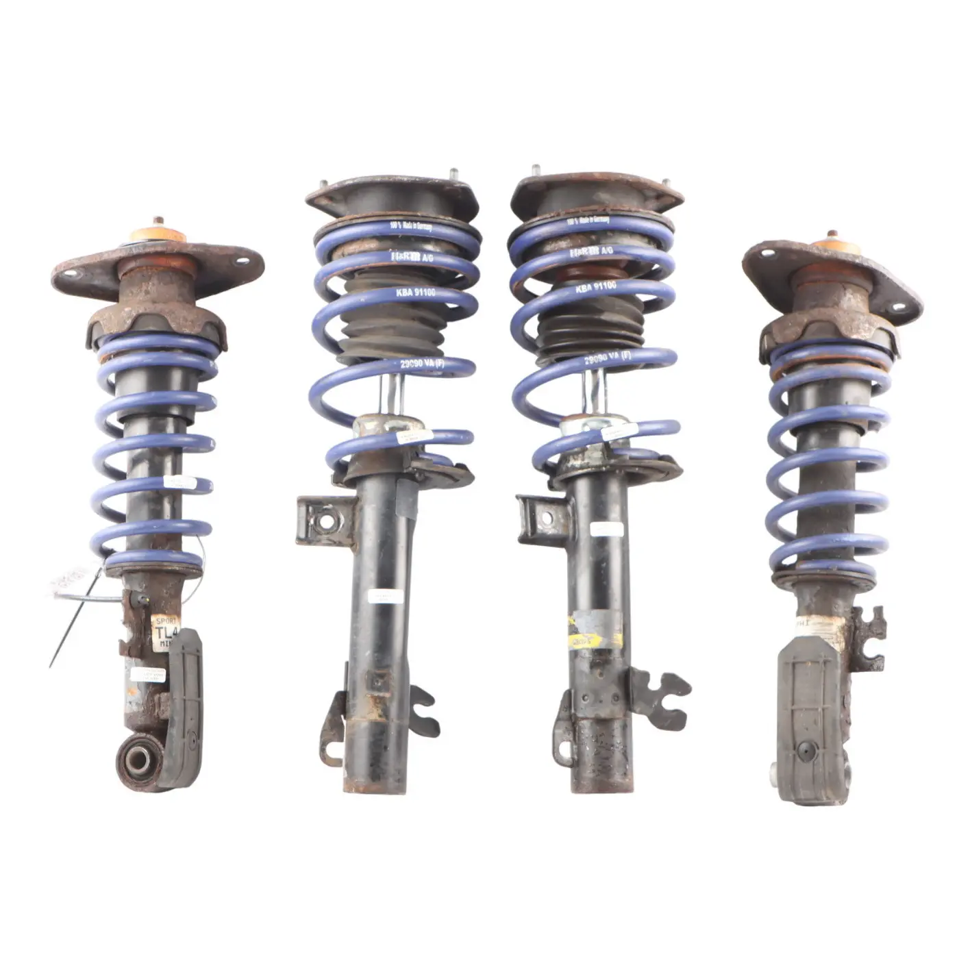 Mini R56 Spring Strut Set Rear Left Right N/O/S Shock Absorber H&R KBA91100